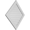 Ekena Millwork Diamond Surface Mount PVC Gable Vent: Non-Functional, w/ 3-1/2"W x 1"P Standard Frame, 40"W x 40"H GVPDI40X4001SN - alternate 5